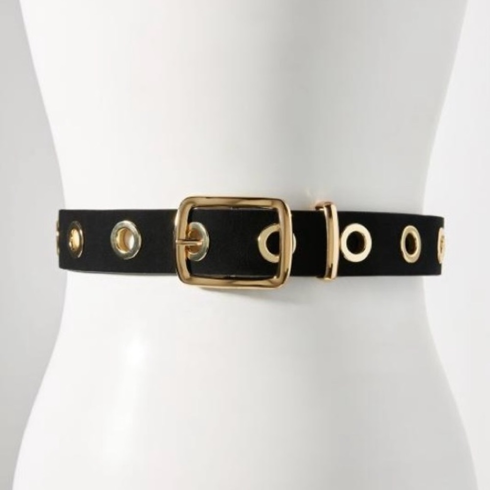 Suede Black and Gold Women's Belt